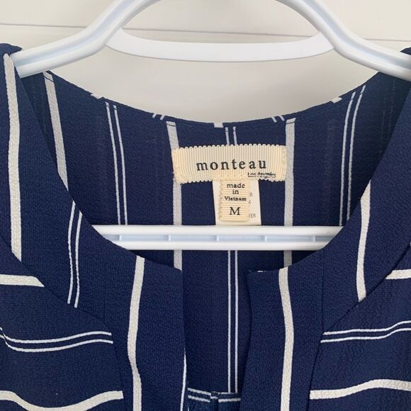 MONTEAU Striped Sleeveless Mini Dress - Picture 4 of 4